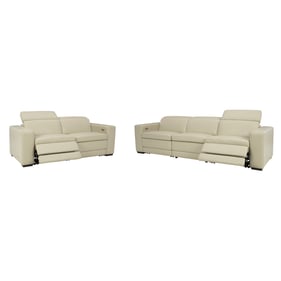 Ashley Furniture Texline Sand Leather 2pc Living Room Set