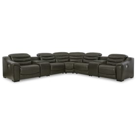 Ashley Furniture Center Line Dark Gray 7pc Power Reclining Sectional