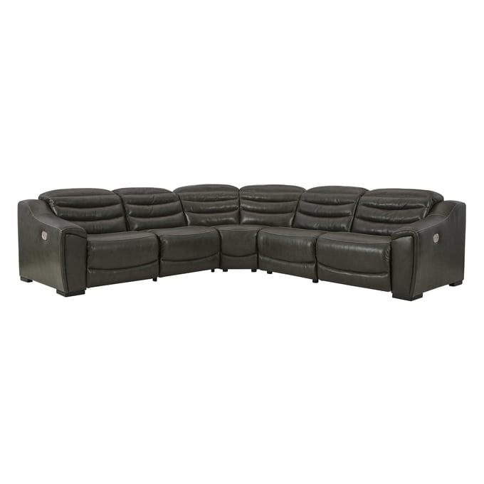 Ashley Furniture Center Line Dark Gray Power 5pc Sectional U63404S3