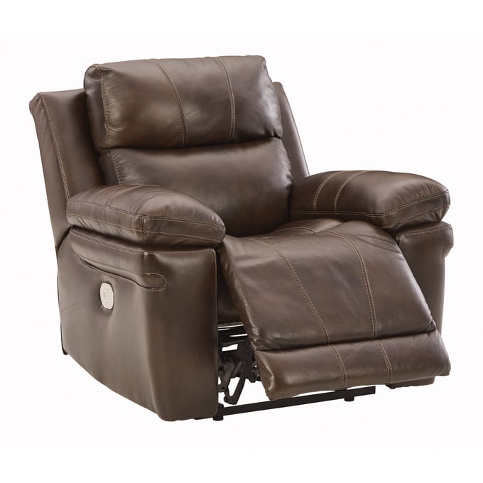 Ashley Furniture Edmar Chocolate Power Recliner With Adjustable Headrest U6480513