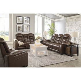 Ashley Furniture The Man Den Mahogany 3pc Power Living Room Set