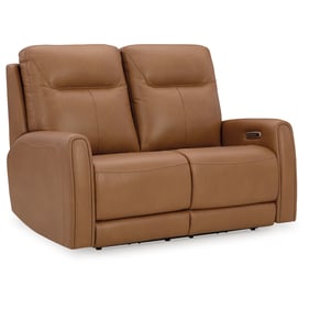 Ashley Furniture Tryanny Butterscotch Power Reclining Loveseat With Adjusta...