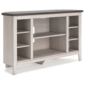 Ashley Furniture Dorrinson Gray Antiqued White Corner TV Stand