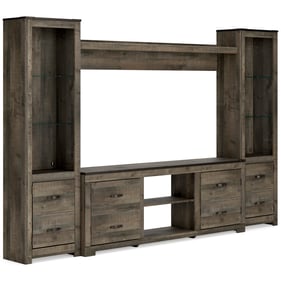 Ashley Furniture Trinell Brown 4pc Entertainment Center