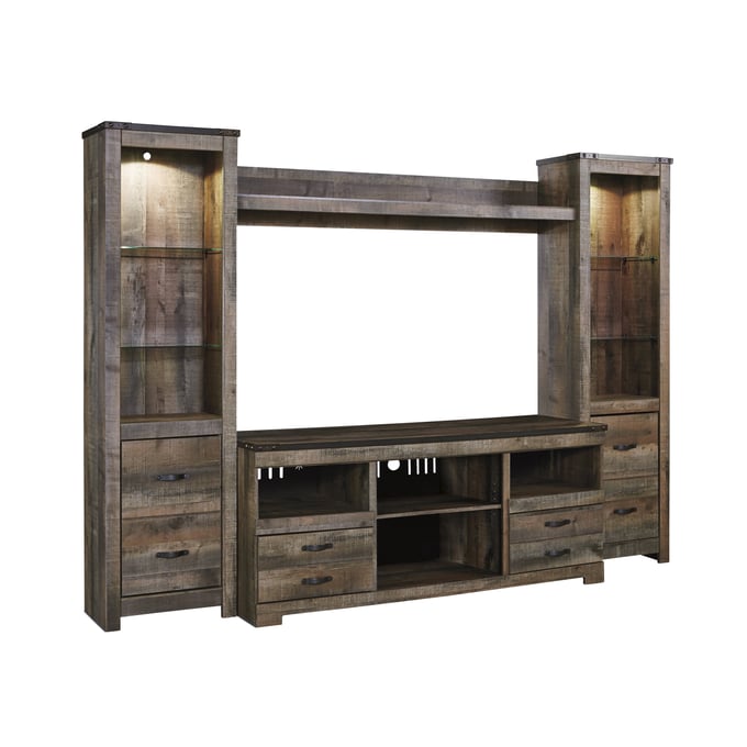 Ashley Furniture Trinell Brown Entertainment Center Wall W446W2