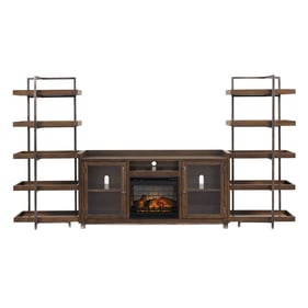 Ashley Furniture Starmore Brown Entertainment Center With Fireplace Insert ...