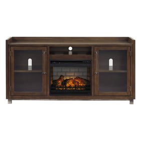 Ashley Furniture Starmore Brown XL TV Stand With Fireplace Insert Infrared