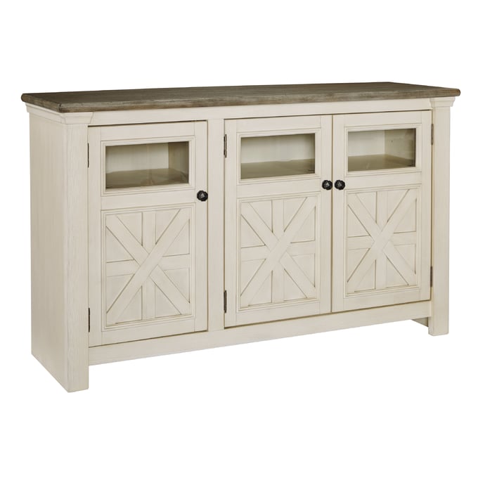 Ashley Furniture Bolanburg Antiqued White Large TV Stand W647-38