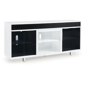 Ashley Furniture Gardoni White Black XL TV Stand