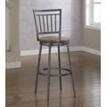 STOOL W/ BACK-METAL FRAME