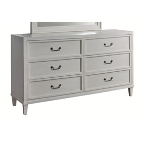 American Woodcrafters Dunescape Painted White 6 Drawers Dresser