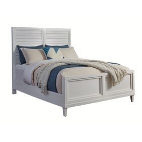 American Woodcrafters Dunescape Painted White Queen Panel Bed