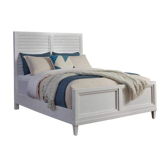 American Woodcrafters Dunescape Painted White Queen Panel Bed AWC-1210-50PNPN