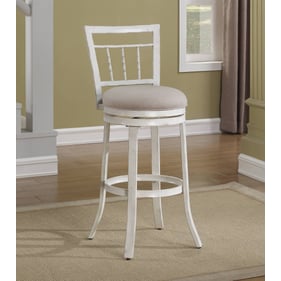 American Woodcrafters Antique White Bar Stool with Back