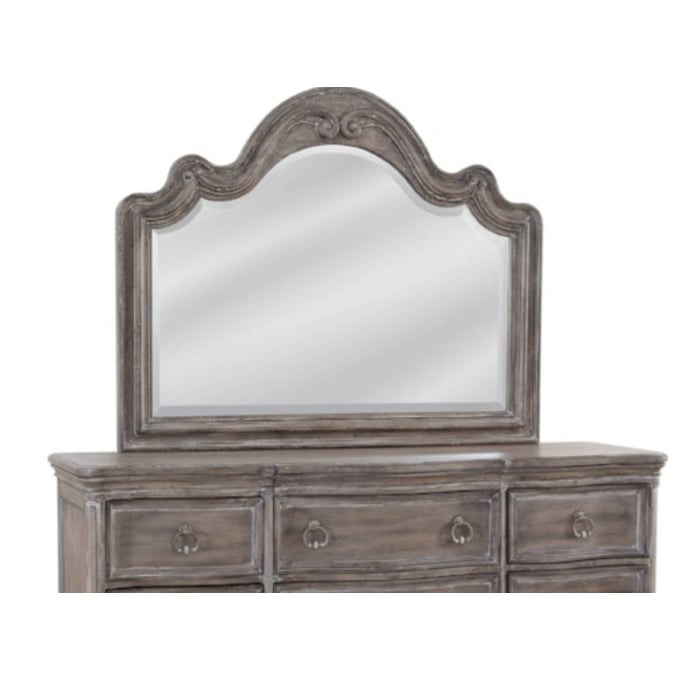 American Woodcrafters Genoa Antique Grey Landscape Mirror AWC-1575-040