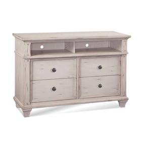 American Woodcrafters Sedona Cobblestone White Media Chest