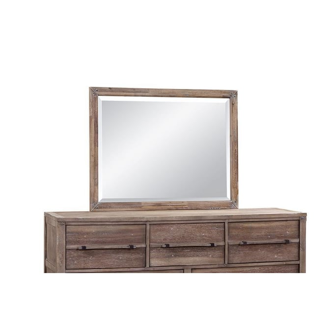 American Woodcrafters Aurora Weathered Grey Landscape Mirror AWC-2800-040