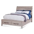 King Complete Sleigh Bed w/ Storage Footboard