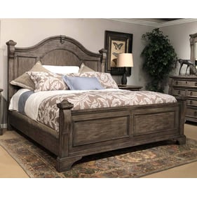 American Woodcrafters Heirloom Rustic Rustic Charcoal King Poster Bed