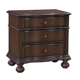 American Woodcrafters Rodanthe Cherry Brunette Three Drawers Nightstand