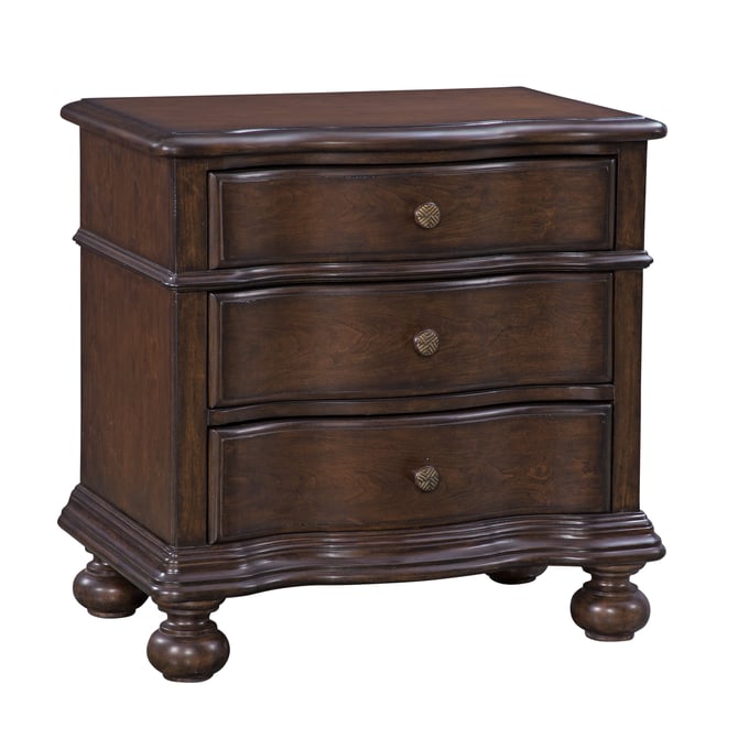 American Woodcrafters Rodanthe Cherry Brunette Three Drawers Nightstand AWC-3900-430