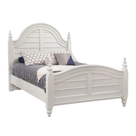 American Woodcrafters Rodanthe Dove White Queen Panel Bed