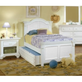 American Woodcrafters Cottage Traditions White 2pc Bedroom Set with Twin Tr...