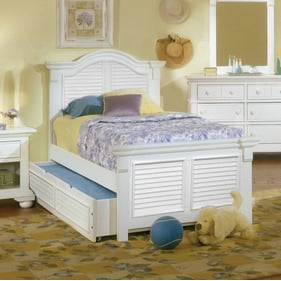 American Woodcrafters Cottage Traditions White Full Trundle Bed