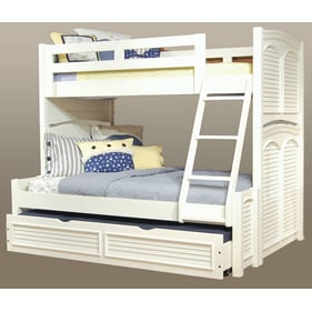 American Woodcrafters Cottage Traditions White Twin over Full Trundle Bunk ...