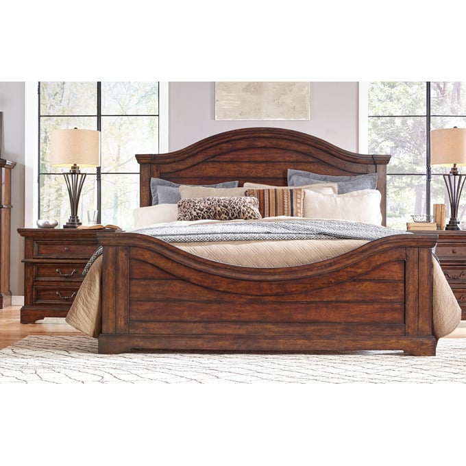 American Woodcrafters Stonebrook Tobacco 4pc Bedroom Set With King Bed AWC-7800-66-BR-S1-4PC