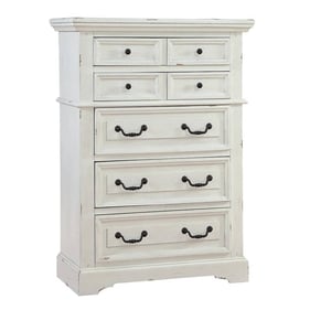 American Woodcrafters Stonebrook Distressed Antique White Chest