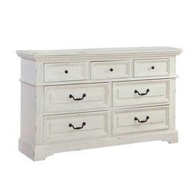 American Woodcrafters Stonebrook Distressed Antique White Dresser