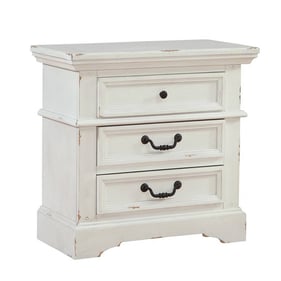 American Woodcrafters Stonebrook Distressed Antique White Nightstand