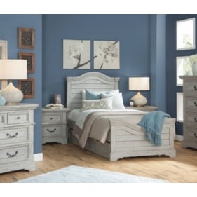 American Woodcrafters Stonebrook Light Distressed Antique Gray 2pc Kids Bed...