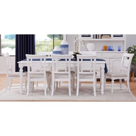 American Woodcrafters Cottage Traditions White 9pc Dining Room Set