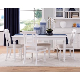 American Woodcrafters Cottage Traditions White Rectangle 5pc Dining Room Se...