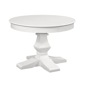 American Woodcrafters Cottage Traditions White Round Pedestal Dining Table