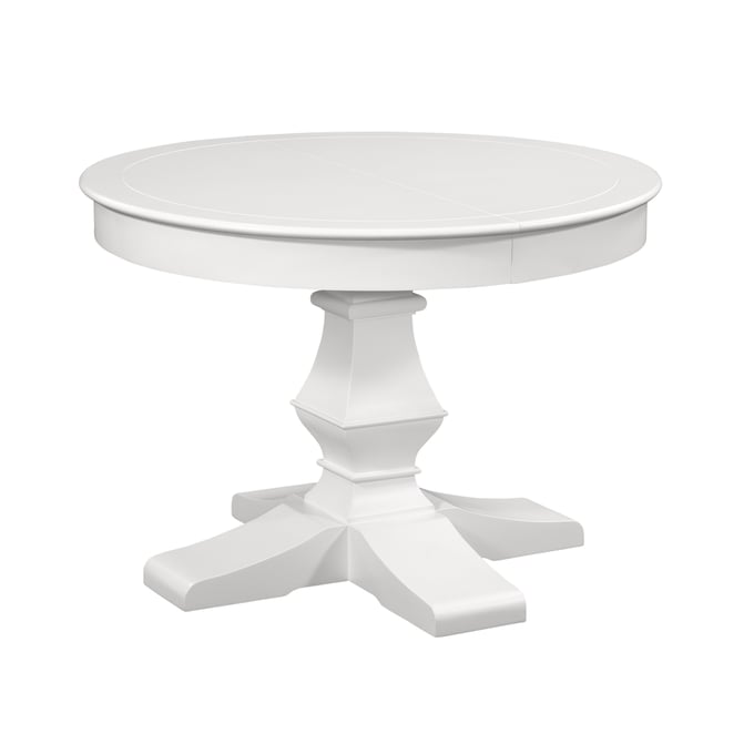 American Woodcrafters Cottage Traditions White Round Pedestal Dining Table AWC-D-6510-551-CNT-TBL