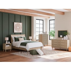 Ashley Furniture Cielden Two Tone Tan 4pc Bedroom Set With Queen Panel Bed