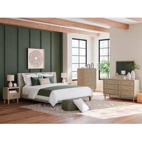 Ashley Furniture Cielden Gray 4pc Bedroom Set With King Upholstered Bed