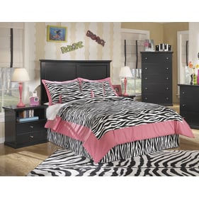 Ashley Furniture Maribel Black 2pc Bedroom Set With Full Panel Headboard