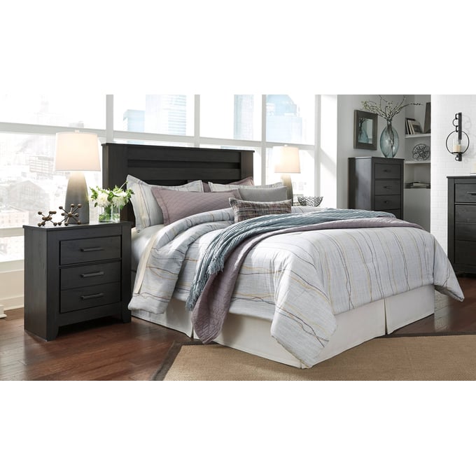 Ashley Furniture Brinxton Charcoal 2pc Bedroom Set With Queen Headboard B249-QHDBD-BR-S1