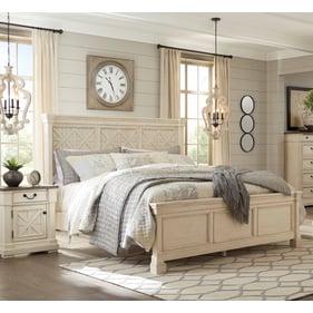 Ashley Furniture Bolanburg Antique White 4pc Bedroom Set With King Bed