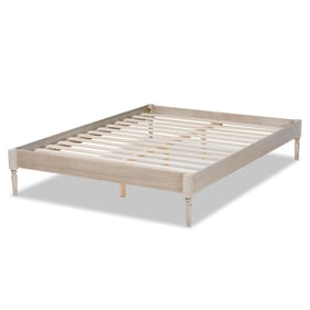 Baxton Studio Colette Antique White Oak Wood Full Platform Bed Frame