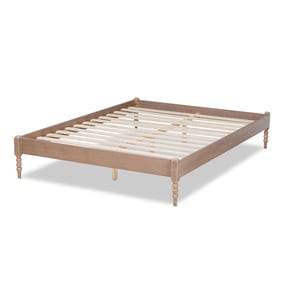 Baxton Studio Cielle Antique Oak Wood Full Platform Bed Frame