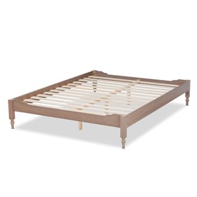 Baxton Studio Laure Antique Oak Wood Full Platform Bed Frame