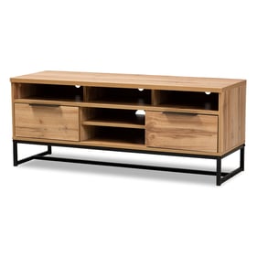 Baxton Studio Reid Oak 2 Drawer TV Stand