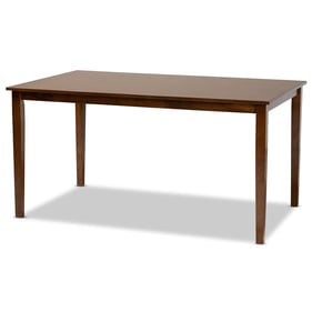 Baxton Studio Eveline Walnut Brown Wood Rectangular Dining Table