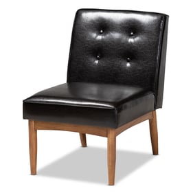 Baxton Studio Arvid Dark Brown Walnut Wood Dining Chair