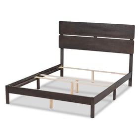 Baxton Studio Anthony Dark Grey Wood King Panel Bed